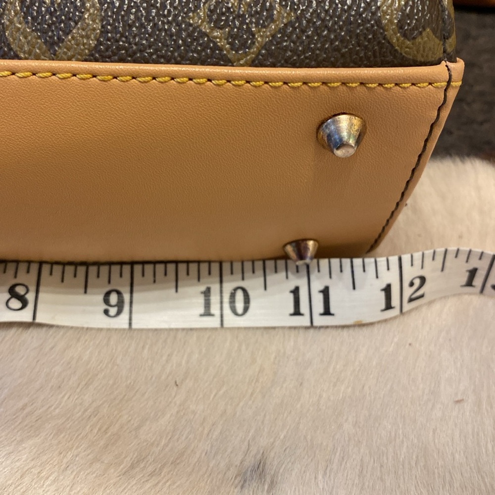 VANTAGE LANY HANDBAG PURSE BROWN RECTANGLE GOLD - Picture 5 of 6